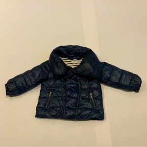 Baby GAP, navy blue puffer winter jacket, size 3.